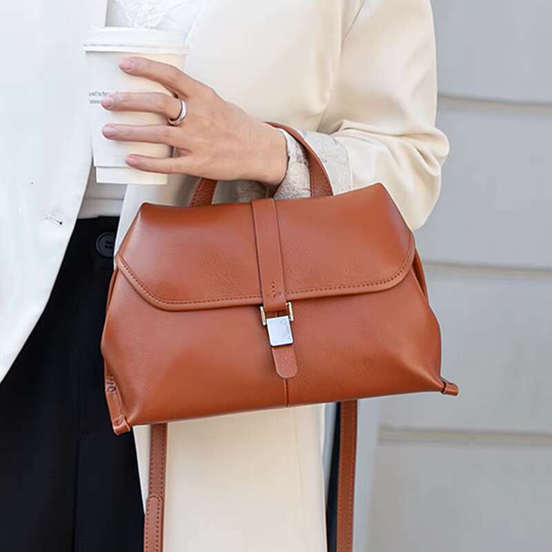 Toptrends Cow Genuine Leather Shoulder Crossbody Bags For Women 2025 Designer Satchel Purses Short Handle Ladies Handbags