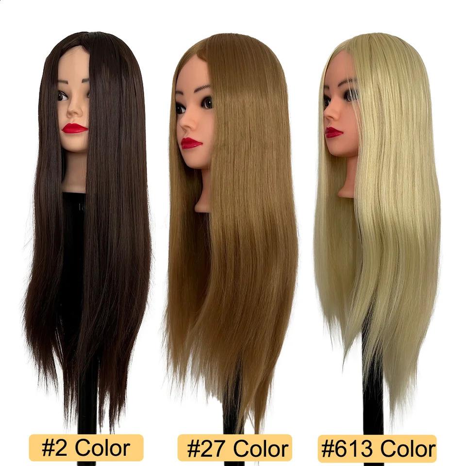Mannequin Head Model With Long Synthetic Hair Manikin Head Styling Hairdresser Training Head Doll Head for Braiding Practice 250114