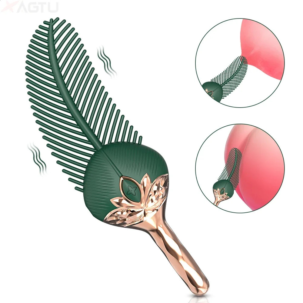 Double Headed Feather Bullet Vibrator Women Nipple Stimulator AV Magic Wand Clitoral Massage Female Masturbator Adult Sex Toys 250108