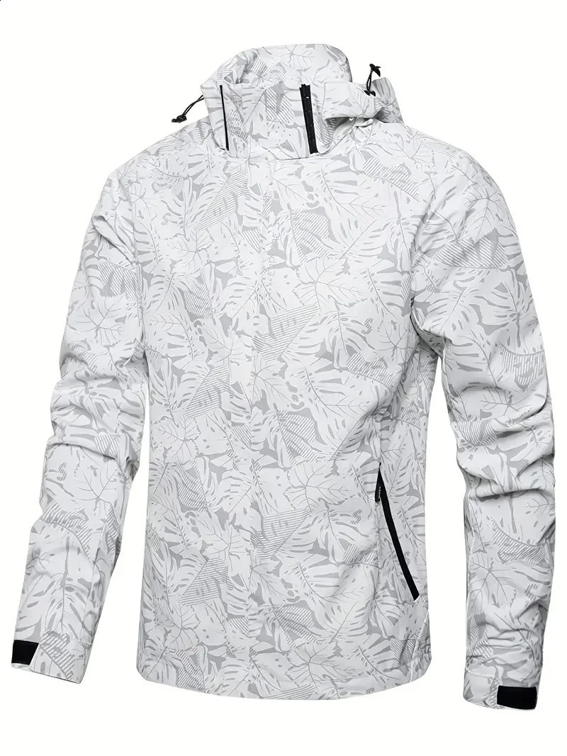 Man Spring Autumn Leisure And Comfortable Outdoor Zipper Windbreaker Fashion Printed Windproof Jacket 250117