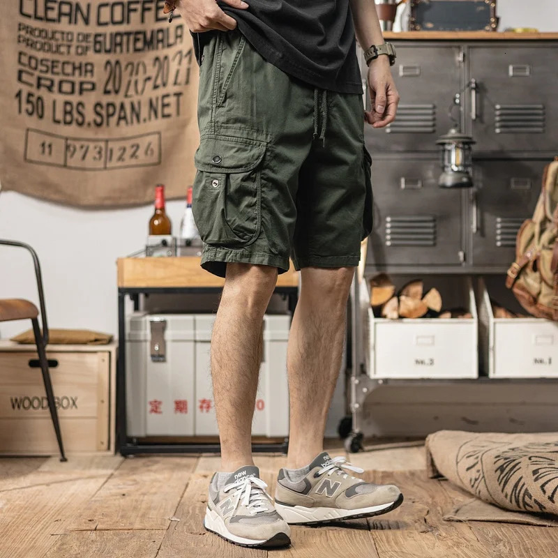 Summer Bag Multi Pocket Mens Shorts Casual Tactics Bermuda Y2K Street Gym Drawn Shorts 250110