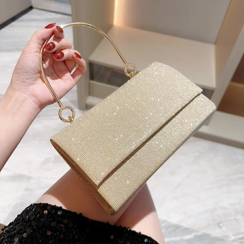 Womens Classic Metal Bracelet Flap Evening Bag Sparkling Handbag Party Bag Evening Bag Dress Bag Wedding Bag Prom Bag 250122