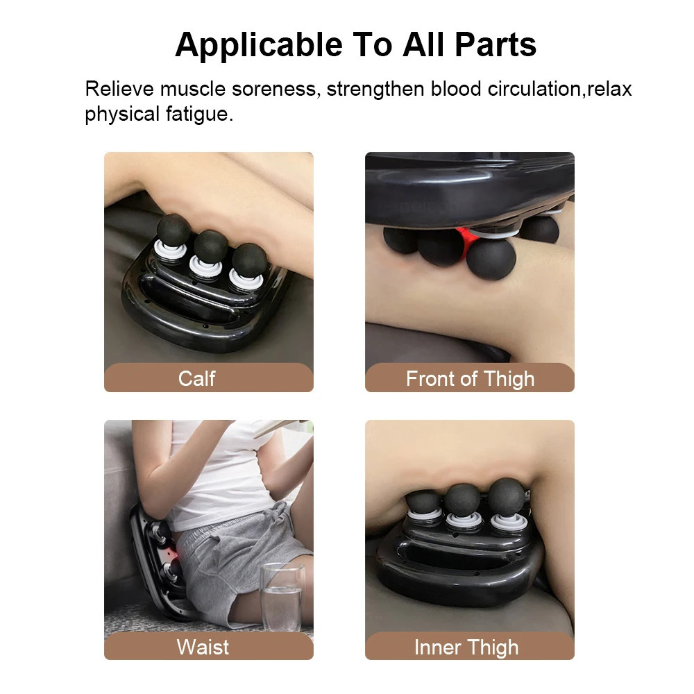 Fascia Gun Muscle Massager Six Heads High Frequency Neck Waist Massage Machine Shoulder Professional 250108