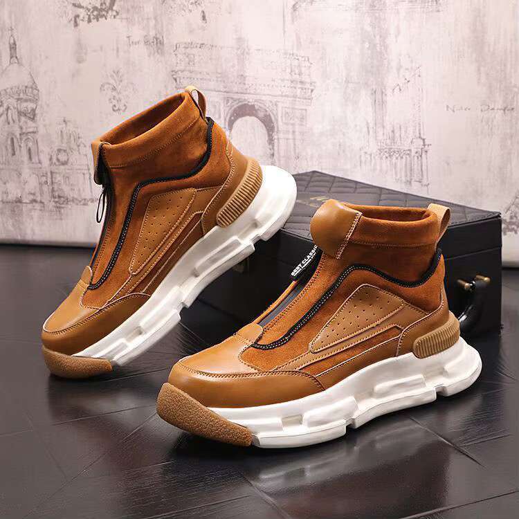 Spring Autumn New Men's Thick soled Height Increasing Casual Outdoor Comfortable Wear resistant Sports Shoes