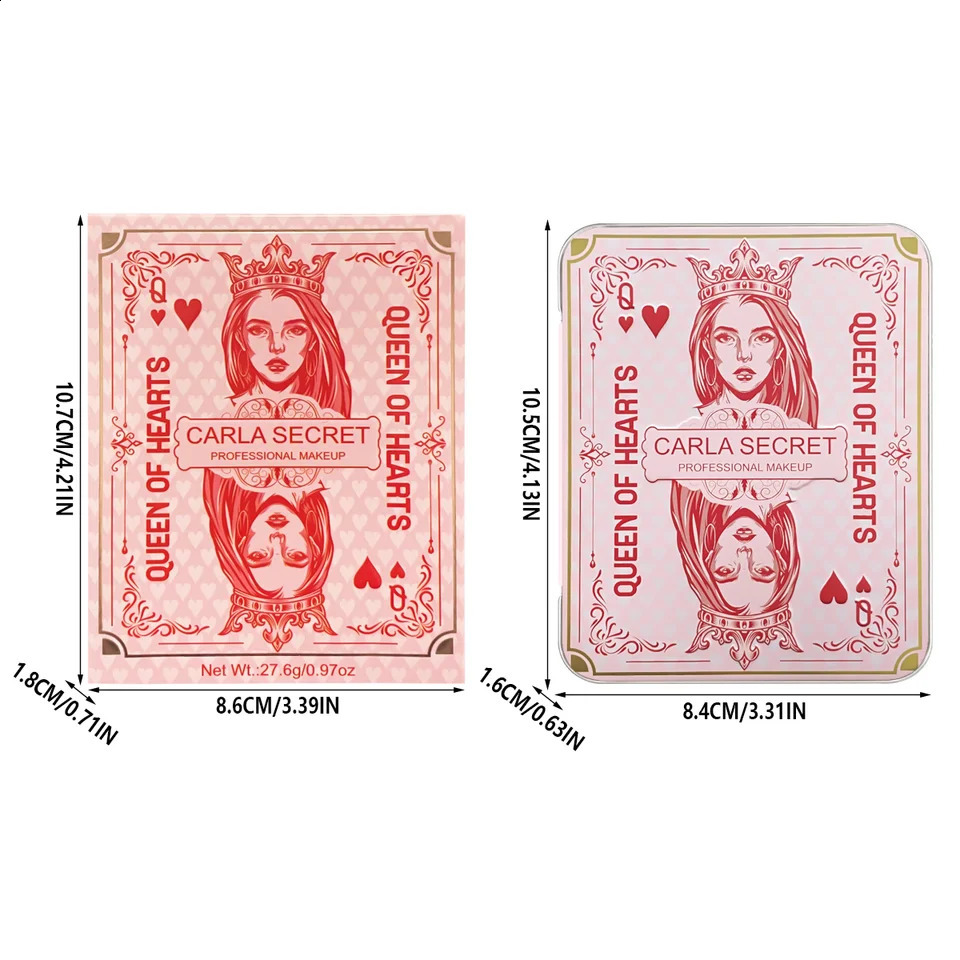Pink playing card 12-color iron box concealer blush cream matte highlight contour makeup all-in-one palette 250121