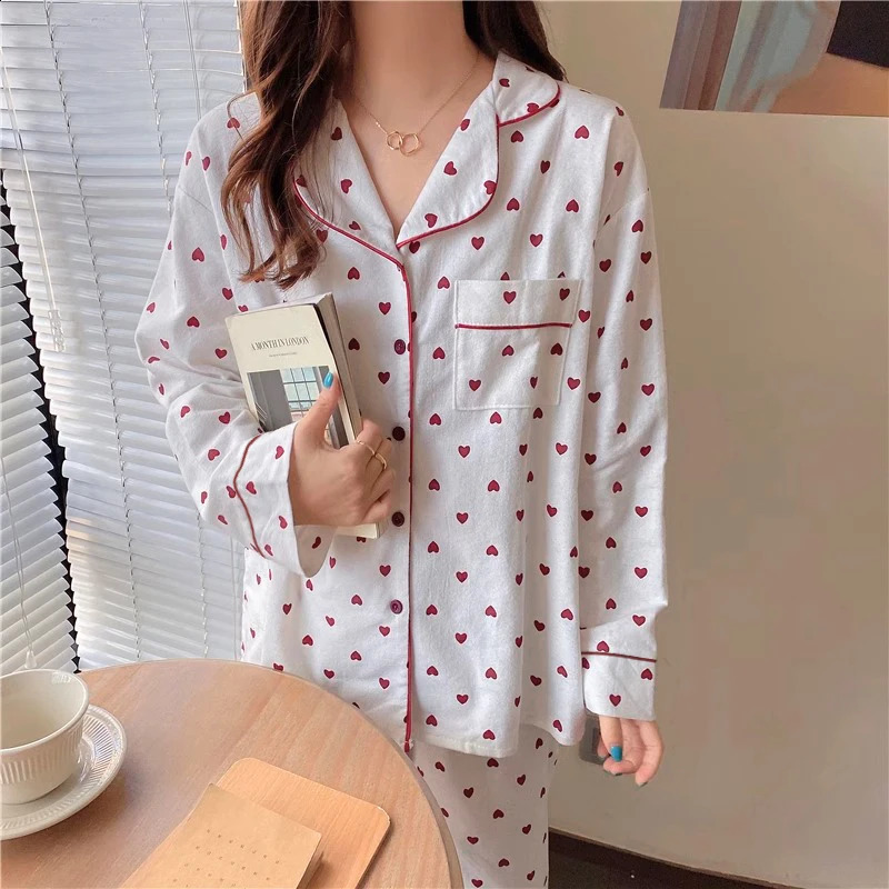 Korean Style Spring Autumn Rest Pajamas for Women Fashion Long Sleeve Pants High Grade Elegant Comfortable Lapel Loungewear 250122