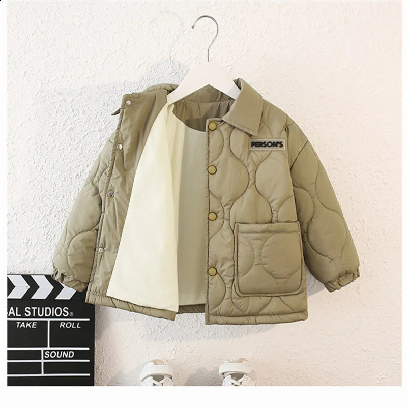 Kids Cotton Coats Spring Childrens Clothing Boys Warm Loose Casual Jackets Autumn Teen Short Cardigan Outerwear 3-10 Years 250114