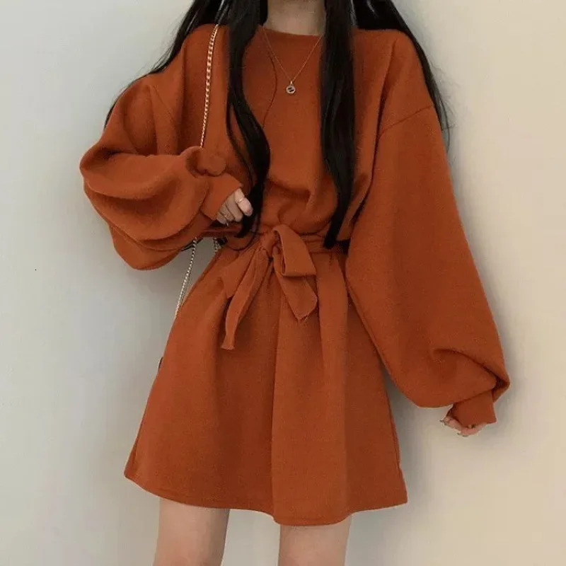 Waist paid A-line dress Spring and Autumn Forest system primitive love dress soft student knee fairy petite 250110