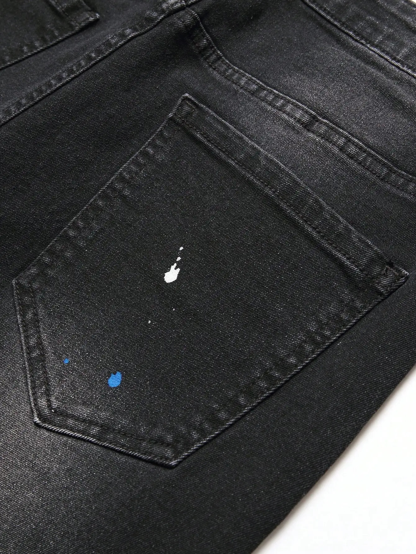 Mens Stretchy Ripped Skinny Biker Embroidery Cartoon Print Jeans Destroyed Hole Slim Fit Denim High Quality Hip Hop Black Jeans 250118