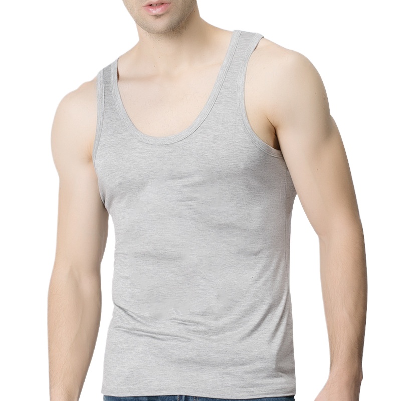1pcs Tank Tops Men Fitness Modal Full Stretch Solid Vest Male Cool Summer Casual Sleeveless Slim Sports Gym Undershirt 8 Colors