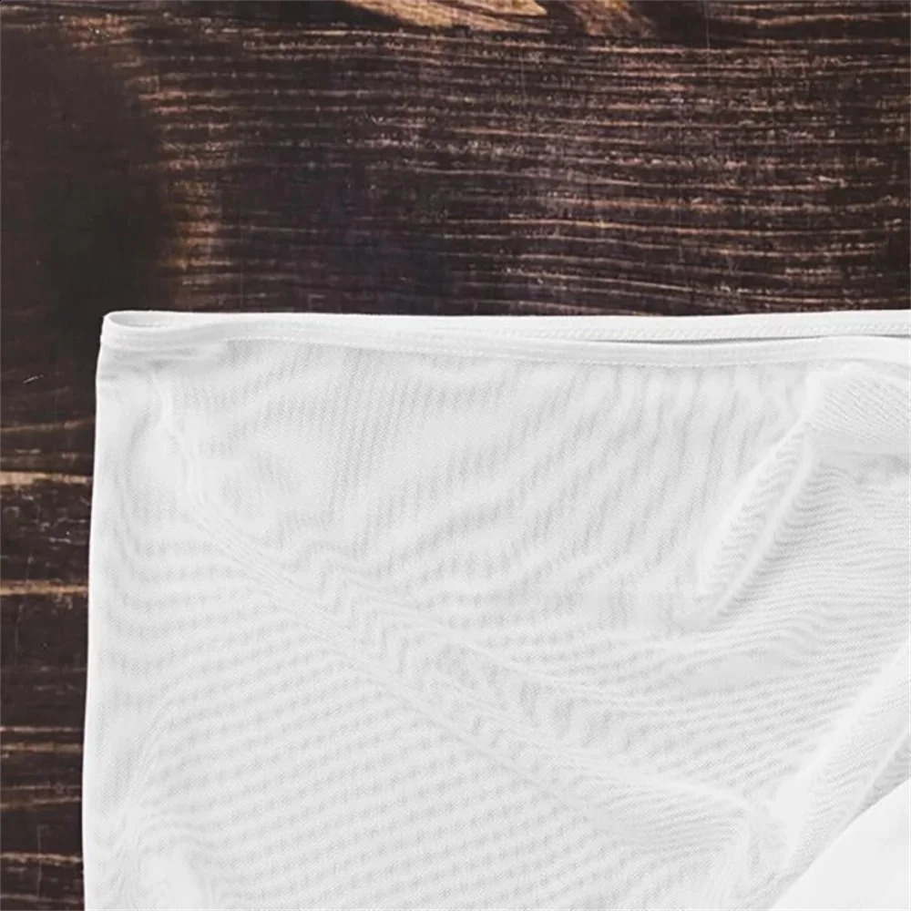 Beachwear Hip Skirt Translucent Sexy Swimsuit Beach Seaside Holiday Gauze Ruffled Overskirt Mesh Drawstring Solid 250120