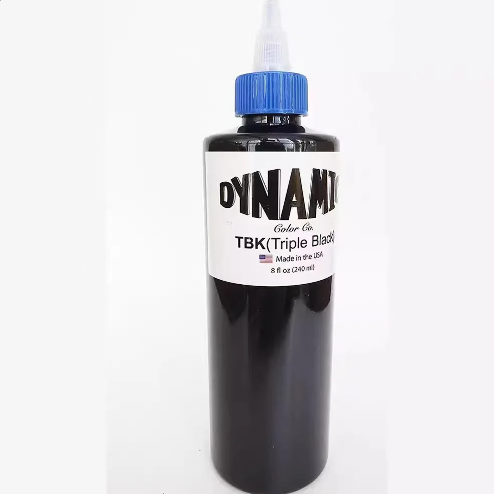 Tattoo Ink 8oz 240ml Makeup Studio Works for Novice Silicone Leather Practice Black Supplies Professional Official Pigment 250114