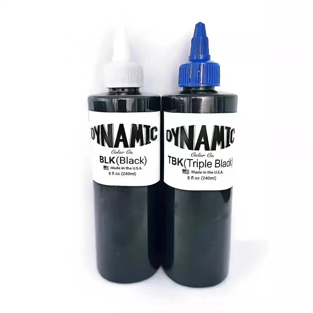 Tattoo Ink 8oz 240ml Makeup Studio Works for Novice Silicone Leather Practice Black Supplies Professional Official Pigment 250114