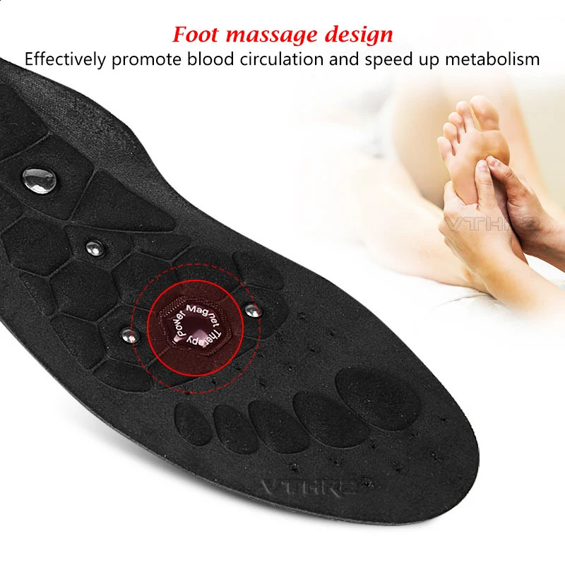 Premium Orthopedic Magnetic Therapy Insoles Arch Support Shoes Pads Magnet Soft Rubber Health Therapy Acupuncture Insoles Unisex 250120