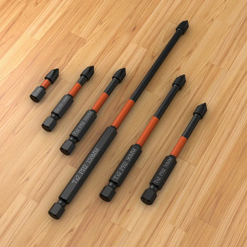 25150mm Strong Magnetic Batch Head PH2 Cross Screwdriver Set Impact Drill Bit Screw Alloy Steel Nonslip 250108