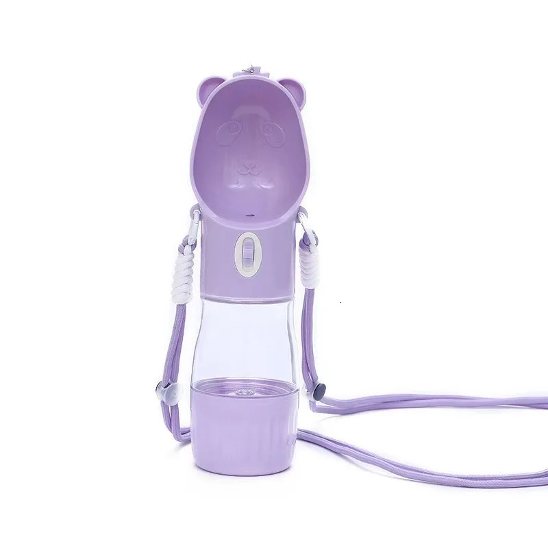 Portable Dog Water Bottle With Food Cup For Small Large Dog Cats Outdoor Walking Drinking Feed Dispense French Bulldog Supplies 250110