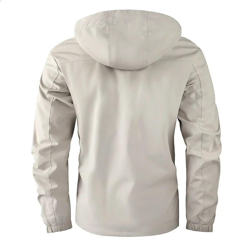 Fashion Mens Casual Windbreaker Jackets Hooded Jacket Man Waterproof Outdoor Soft Shell Winter Coat Clothing Warm Fleece Thick 250117