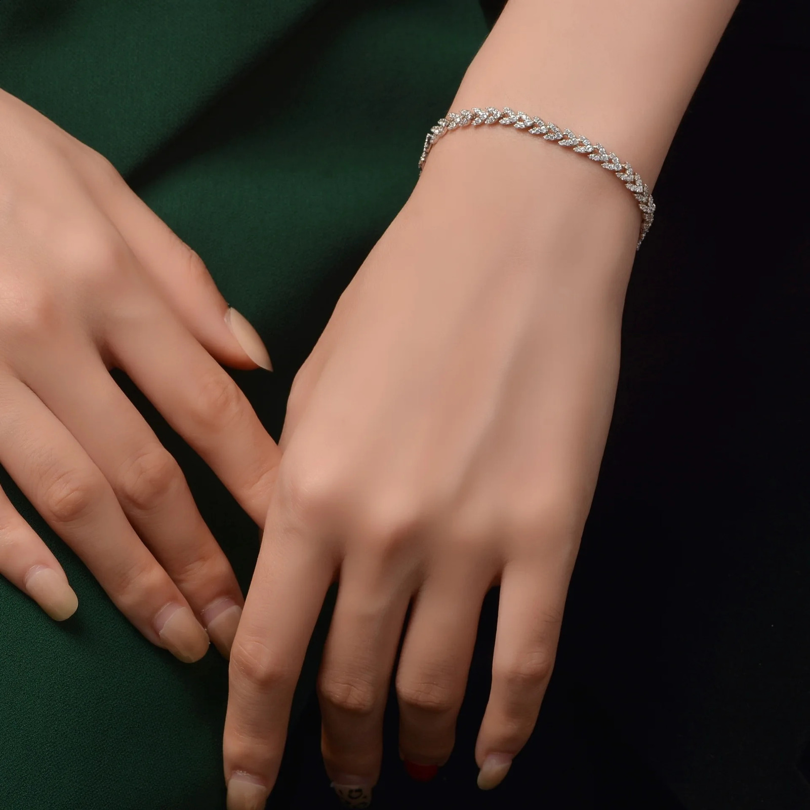 LORIELE 100% Solid Silver 925 Lab Diamonds Simulated Bracelets for Women Girls Wedding Cocktail Party Fine Jewelry 250121