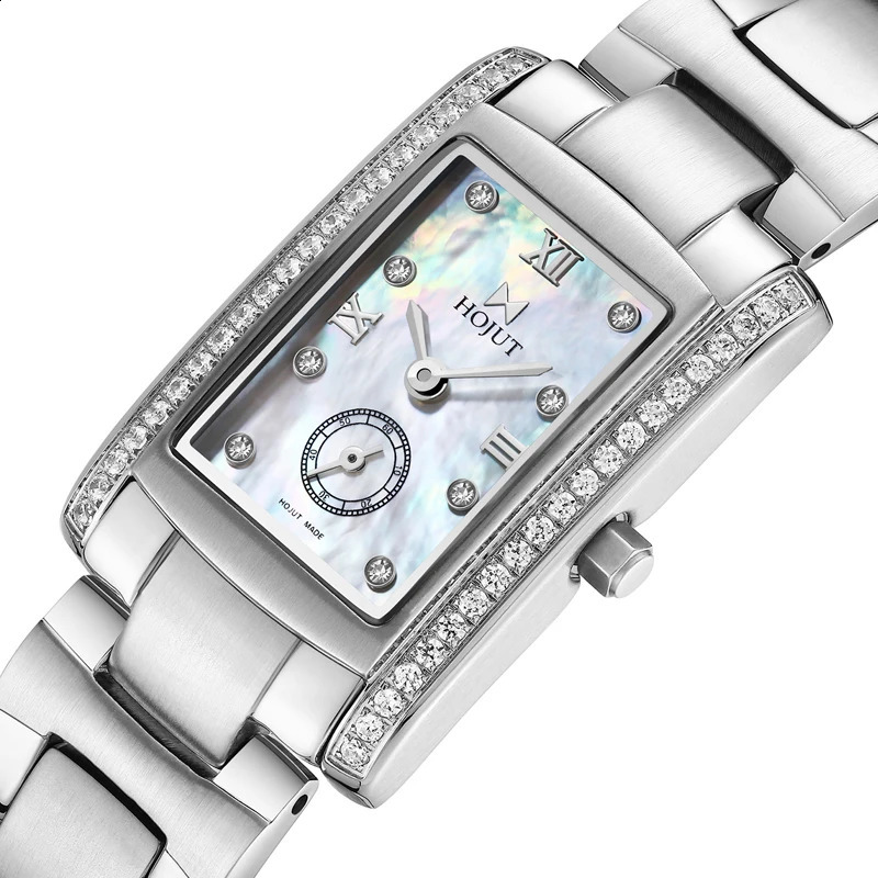 Classic square waterproof stainless steel material womens quartz watch 250707