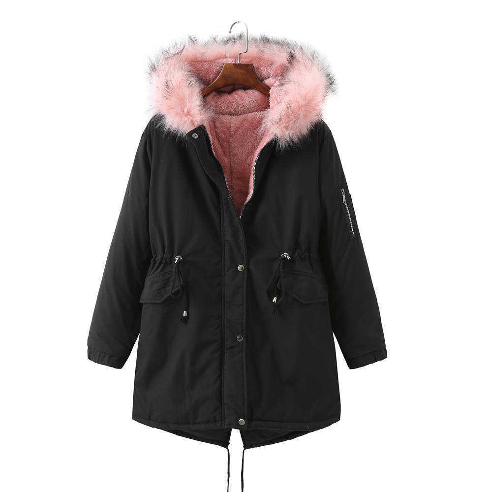 Winter Jackets For Women Plush Thickened European Cotton Clothes Womens Leather Womens Jacket 241209
