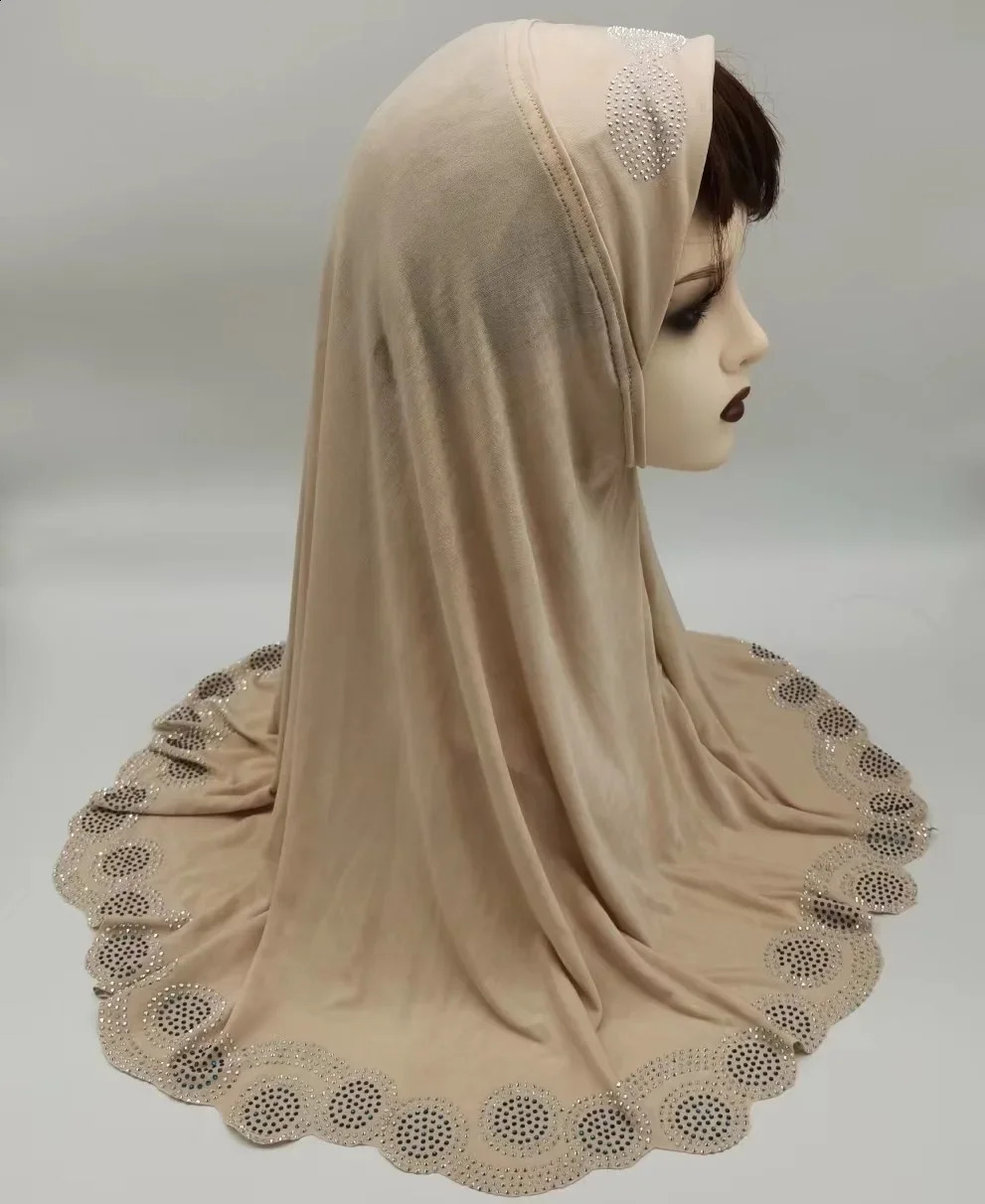 Arab Scarf Women Muslim Turban Islamic Shawts Shawl Drilling Hijab Headwear 250121