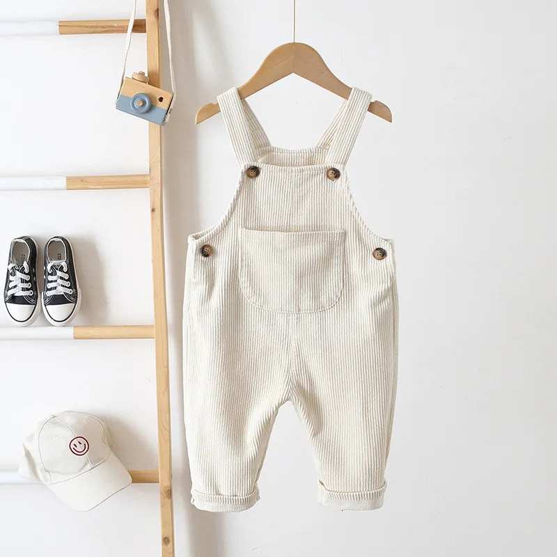 MILANCEL Baby Overalls Corduroy Jumpsuits Front Pocket Boys Pants 03 Y Kids Clothes 250117
