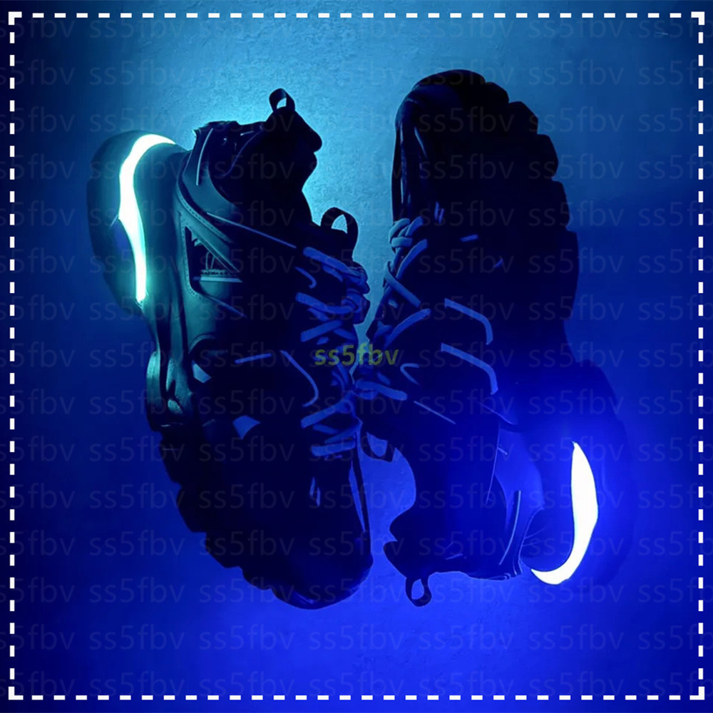 Luxury Track Led 3 3.0 Designer Shoes Led Tracks Mens Shoes Casual Shoes Platform Sneakers Men Women Trainers Paris Lace up Phantom Designer Sneakers Size 35-45