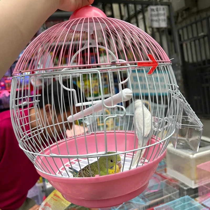 Mini Spherical shapeBirdcage Standing Ornamental BirdCage Easy To Clean Breeding Bird Flight Cage Home Crate Parrot Nest 250121