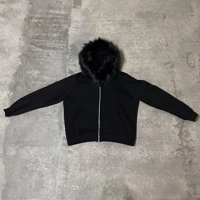 Y2k Graphic Hip Hop Punk Grunge Gothic Solid Color Hoodies Clothes Harajuku Zip up Aesthetics Rock Collar Streetwear 250109