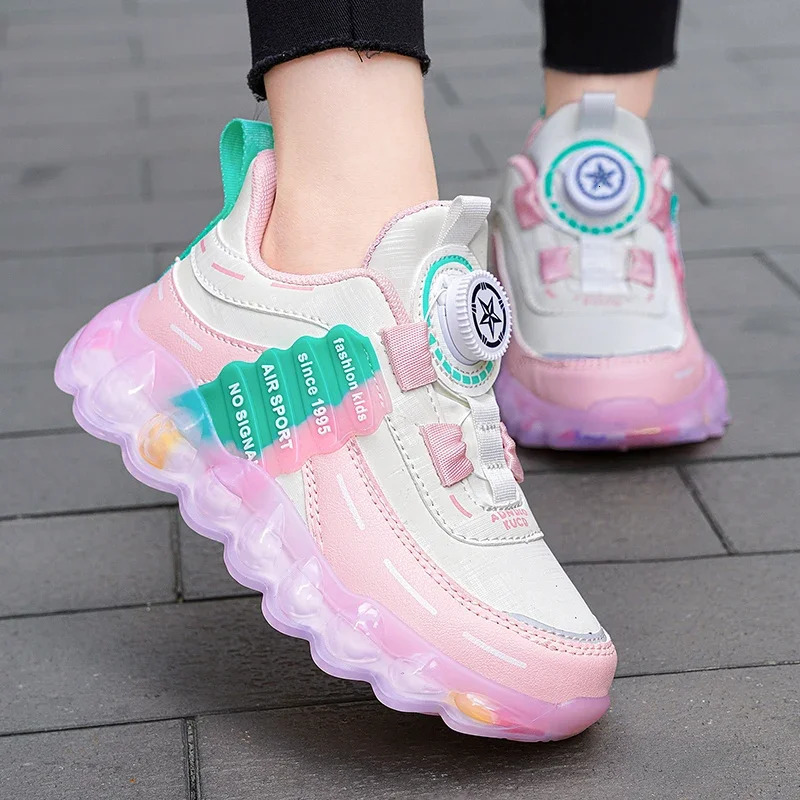 Spring Children Girls Boys PU sports shoes childrens casual shoes childrens fashionable pink tennis high-quality sports apartment size 26-39# 250110
