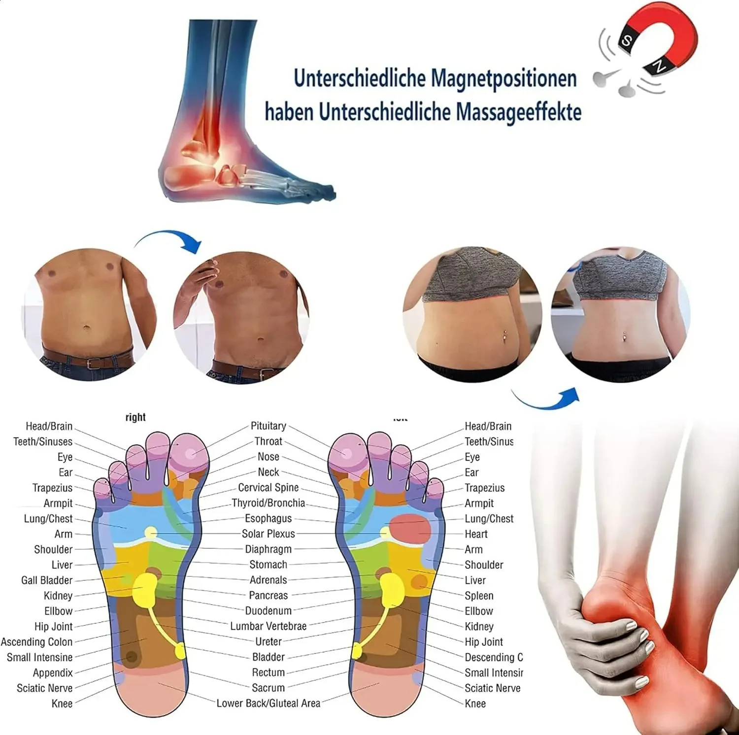 Acupoint Massage Insole Magnetic Insole Running Sports Shock-absorbing Shoe Accessories Customizable Magnetic Therapy Insole Pad 250120