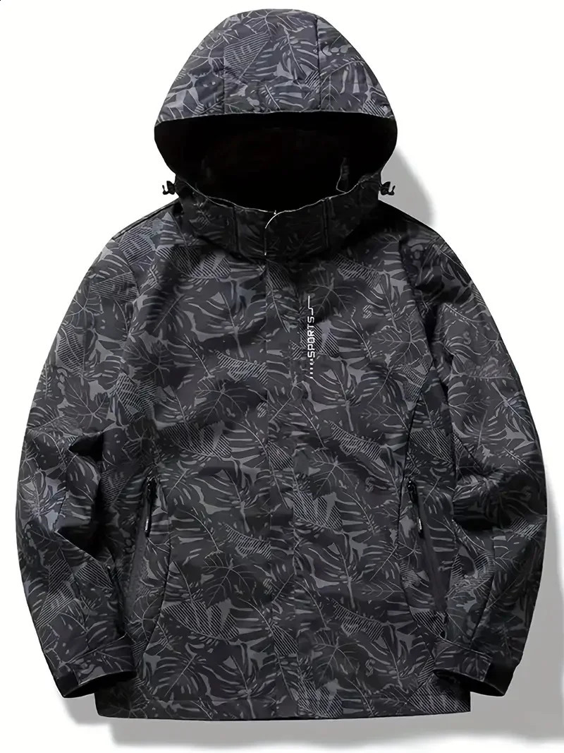 Man Spring Autumn Leisure And Comfortable Outdoor Zipper Windbreaker Fashion Printed Windproof Jacket 250117