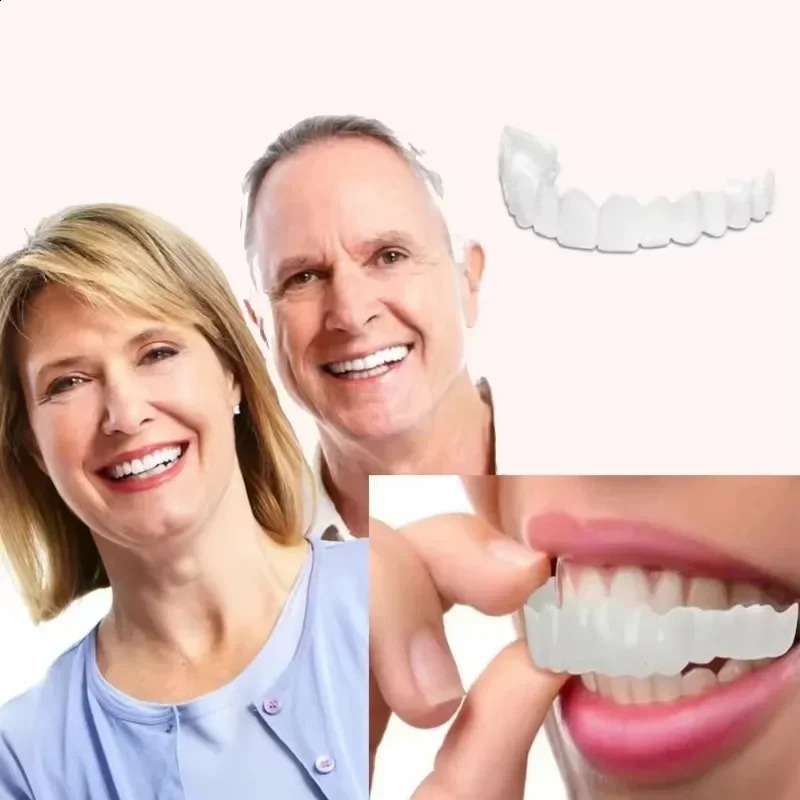 Upper Lower Teeth Cover Perfect Bright Veneers Comfort Fit Flex Dentures Braces Whitening 250122