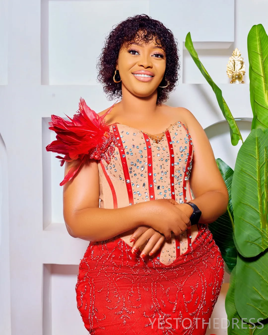 2025 Plus Size Red Aso Ebi Prom Dresses Mermaid Evening Gowns For Black Women Illusion Sweetheart Asymmetrical Birthday Dress Second Reception Gowns A