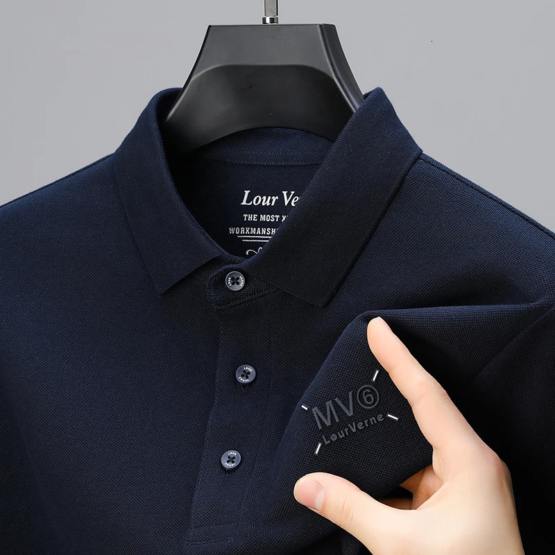Mens Polo Shirt 2025Summer Embroid Print Short Sleeve Lapel T-Shirt British Business Fashion Breathable Mens 250118