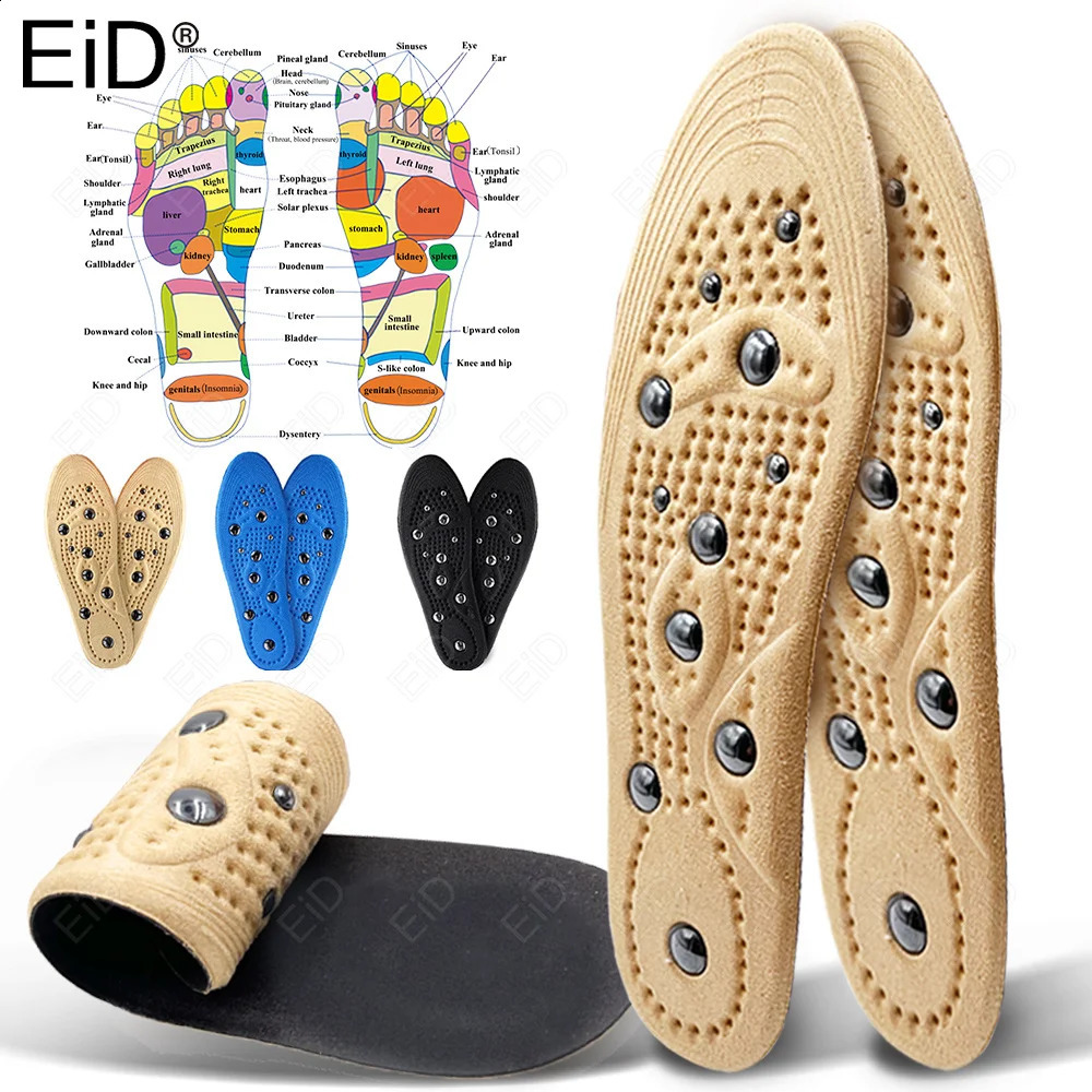 EiD High-quality Magnetic Therapy Foot Acupressure Insole Men Women Soft Sports Cushion Inserts Sweat-absorbing Deodorant Insole 250120