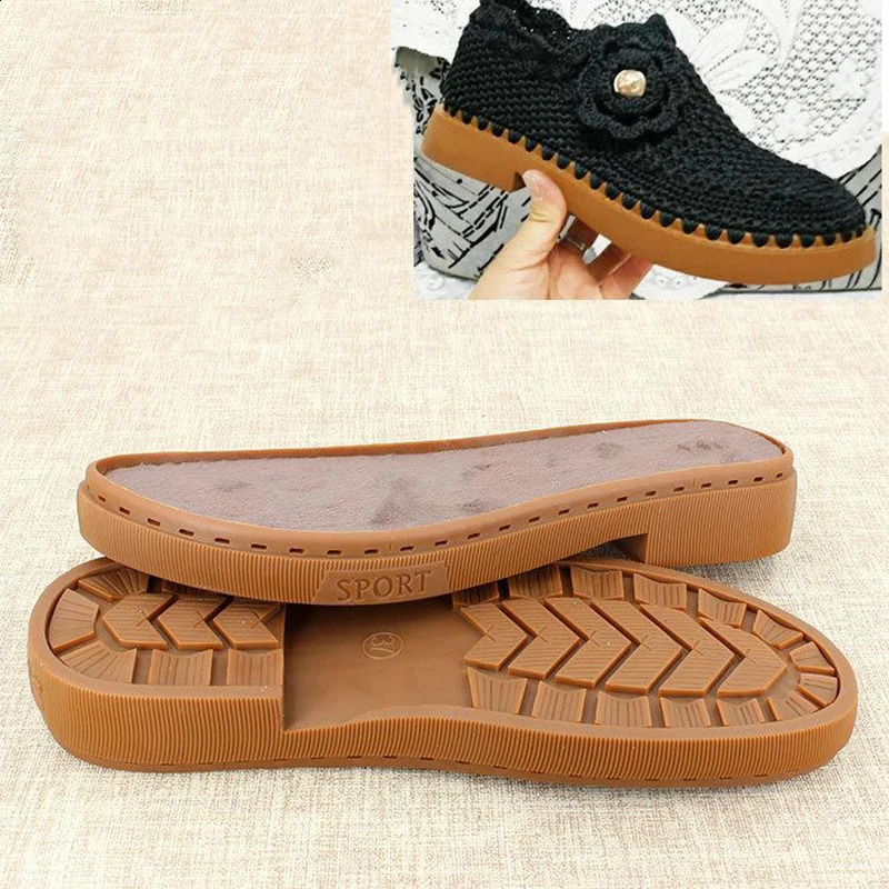 Woman Casual Rubber Sole Protector Elastic Heel Anti Slip DIY Replacement Stick On Soft Thicken Boots Shoe Soles Repair 250114