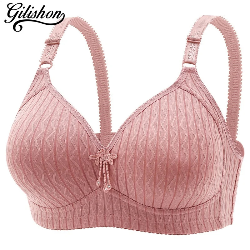 D cup bra plus size womens underwear top push up adjustable thin mold no silk comfortable 250122