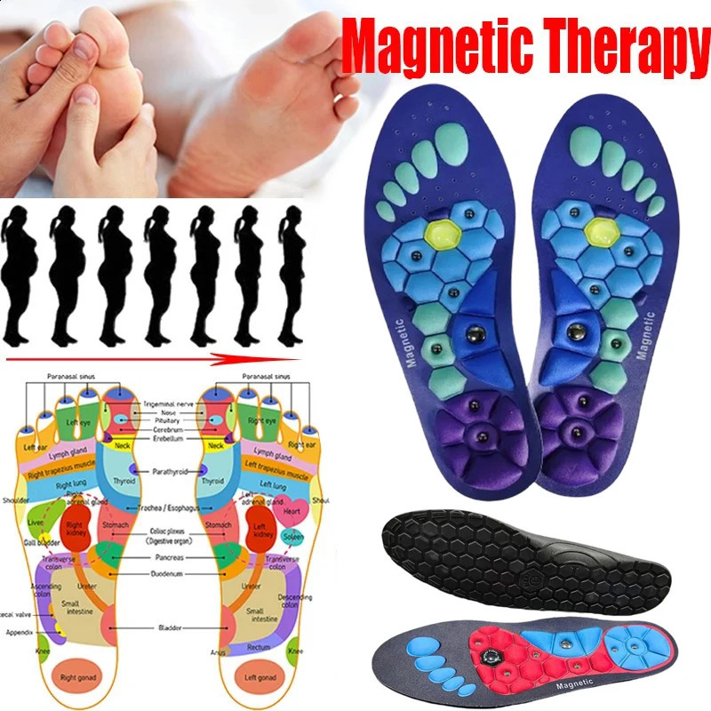 Acupoint Massage Insole Magnetic Insole Running Sports Shock-absorbing Shoe Accessories Customizable Magnetic Therapy Insole Pad 250120
