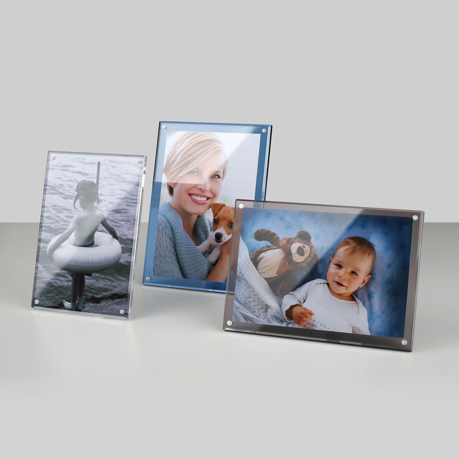 Acrylic Magnetic Mini Home Po Picture Frame Tabletop Childrens drawing Poster Magnet Certificates Display Gift 6 inch 250114