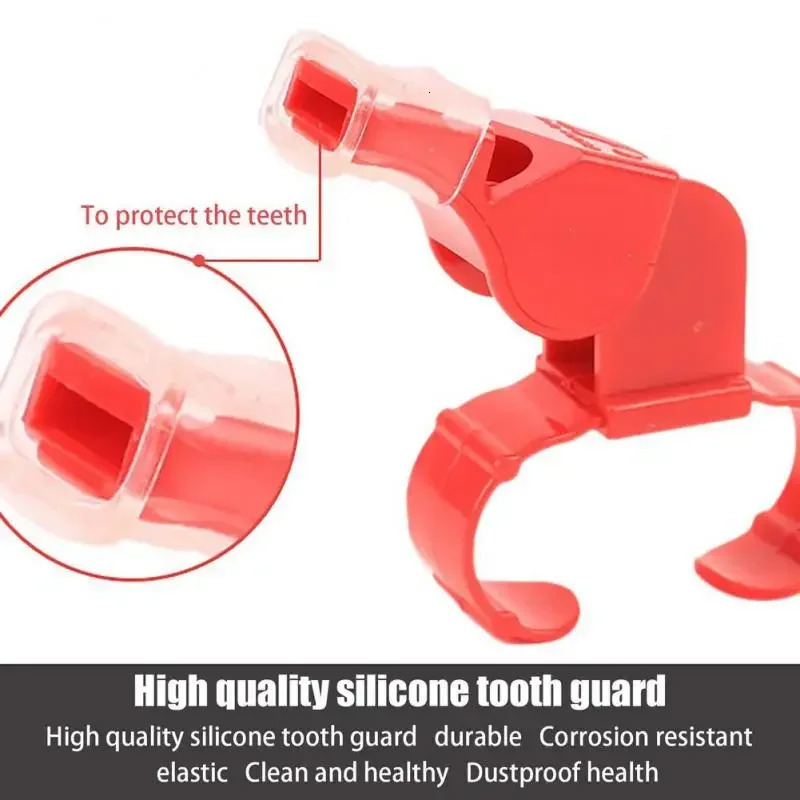 1pc Outdoors Finger Whistle Silicone Tooth Guard Professional Training Outdoor Activities Camping Hiking Souvenirs Whistles 250107