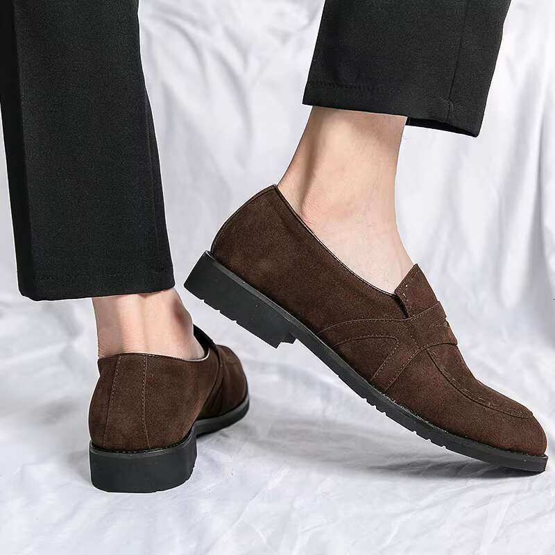 Men's Loafers Brown ck Breathable Casual Handmade Slip on Shoes for Men atillas Hombre