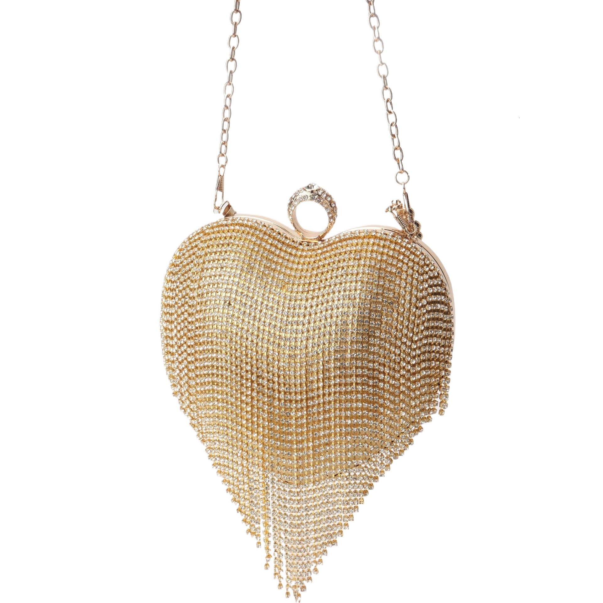 New Tassel Rhinestone For Birthdays, Parties, Banquets, Diamond Studded Locks, Hand-Held Diagonal Cross Dinner Bag