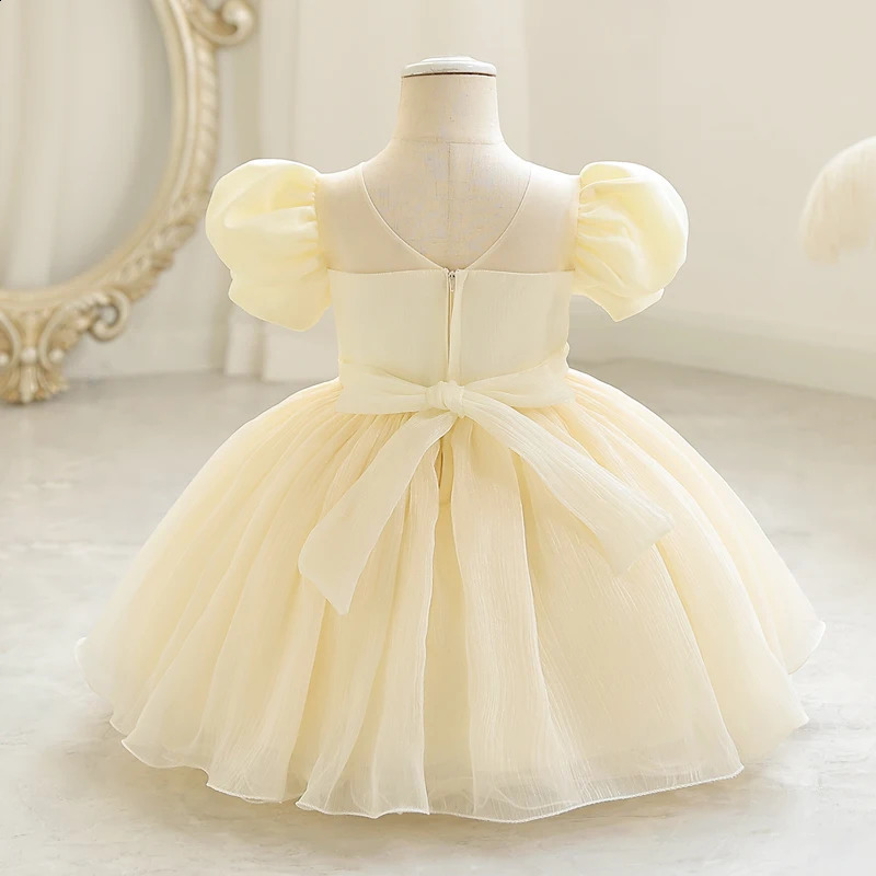Baby Girls 1st Birthday Baptism Beading Dress For Girls Princess Costumes Kids Party Clothes Toddler Dresses 250120