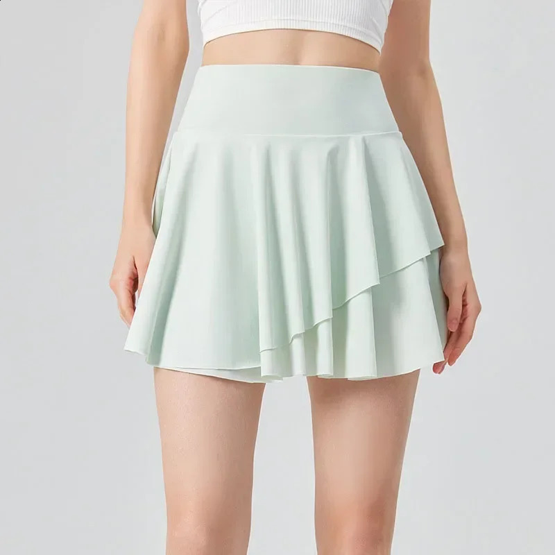 Refreshing Tennis Skirt for Women with Sun Protection Highwaisted Block and Pleated Golf Bottom 250122