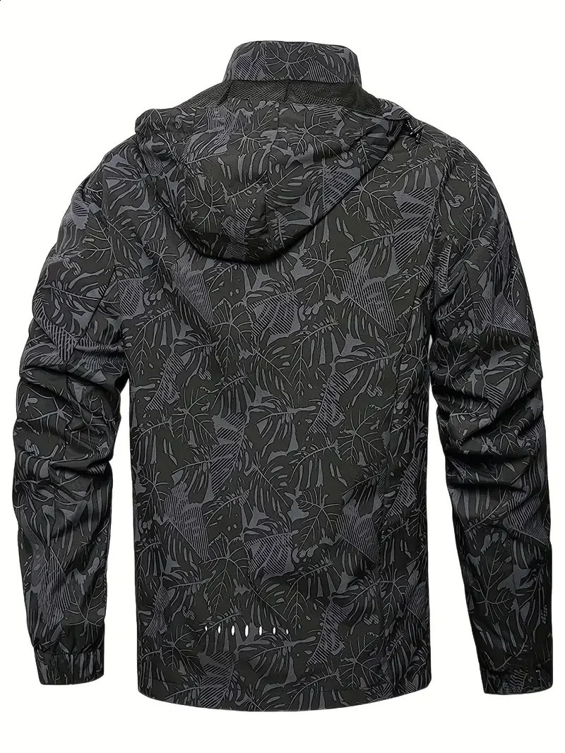 Man Spring Autumn Leisure And Comfortable Outdoor Zipper Windbreaker Fashion Printed Windproof Jacket 250117