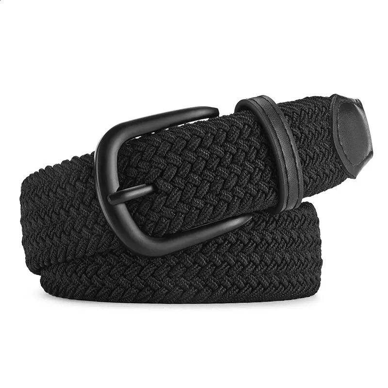 Mens Belt Casual Woven Elastic Outdoor Sports No Need for Punching Climbing Work For Men Women Fashion 250114