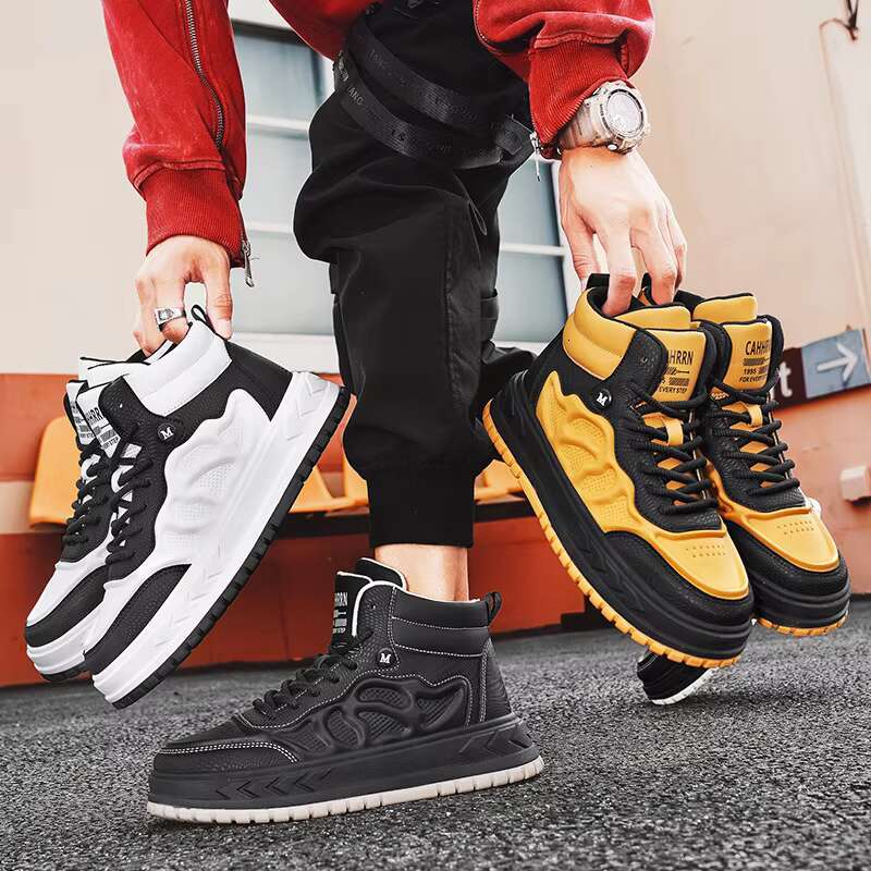 High Top Streetwear Skateboard Sneakers Men New Original Man Hip Hop Shoes Casual Platform Men Trend Sneaker atillas hombre free shipping shoes