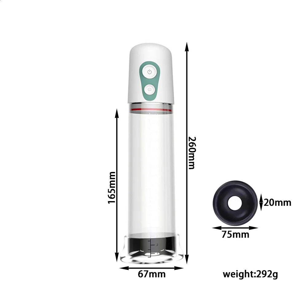 Pump Penis Enlargement Penile Vacuum Enhancer Ring Sex Toys For Men Male Masturbator Extender 18 250121