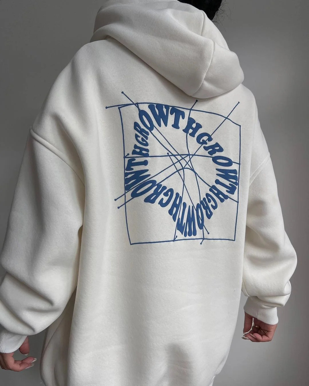 Womens Hoodie Sweatshirt Hip Hop Pullover Letter Print Graphic Oversized Hoodies Streetwear Long Sleeve Pocket Unisex Clothes 250121